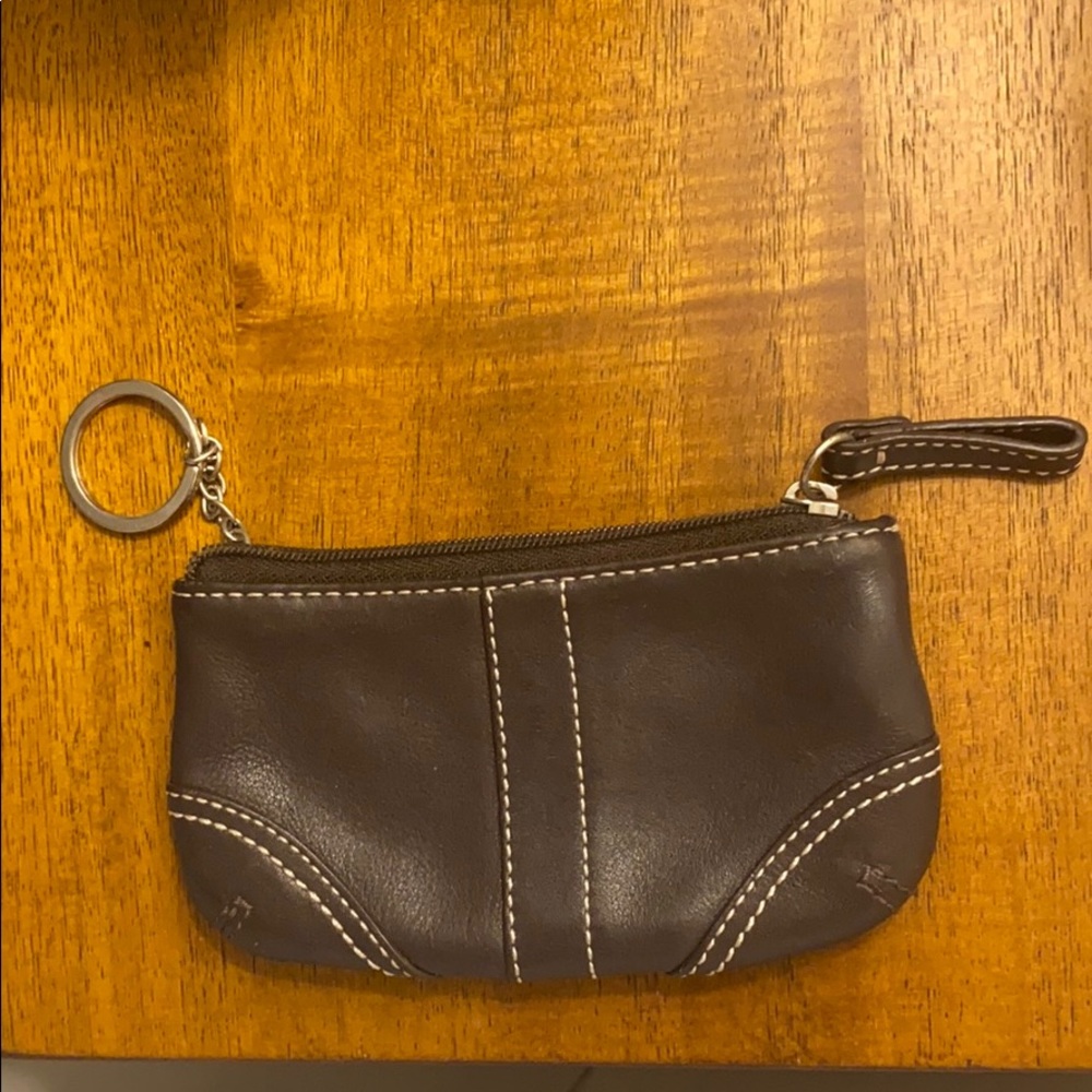 Coach leather key ring/ credit card holder